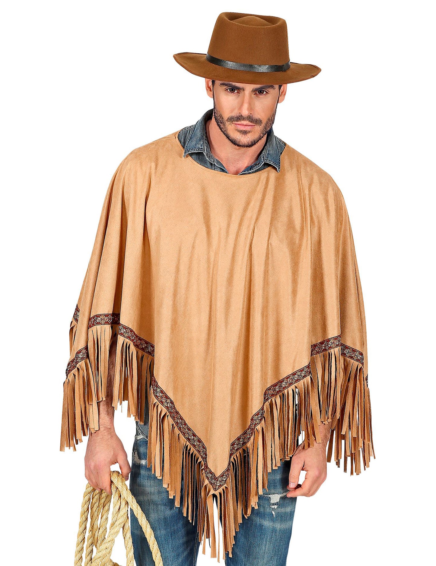 Poncho de lux indian pentru adulți