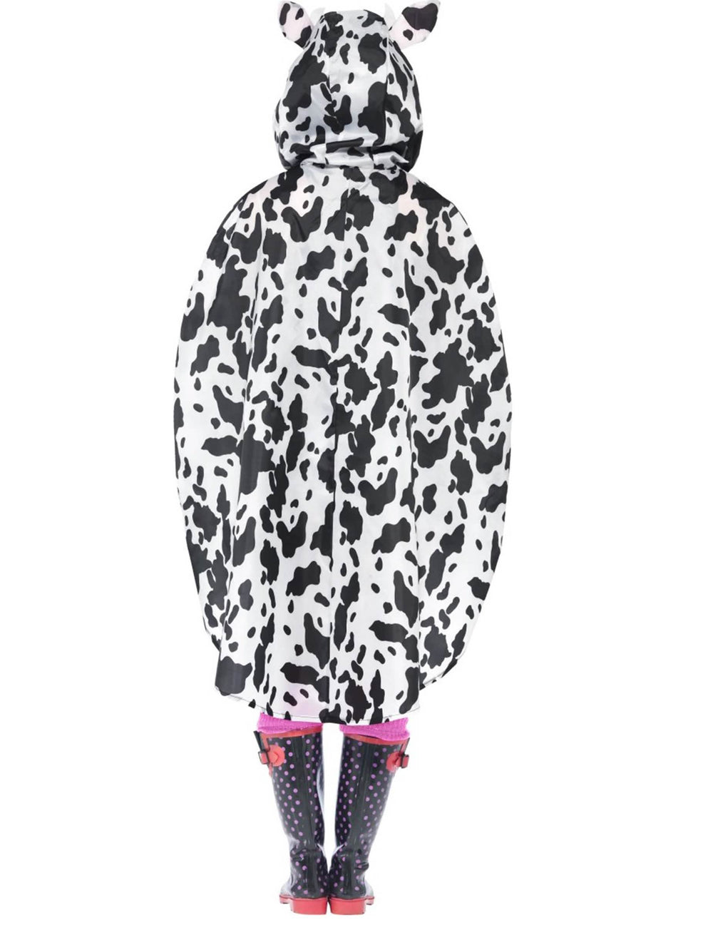 Vedere din spate a poncho-ului vacă pentru adult