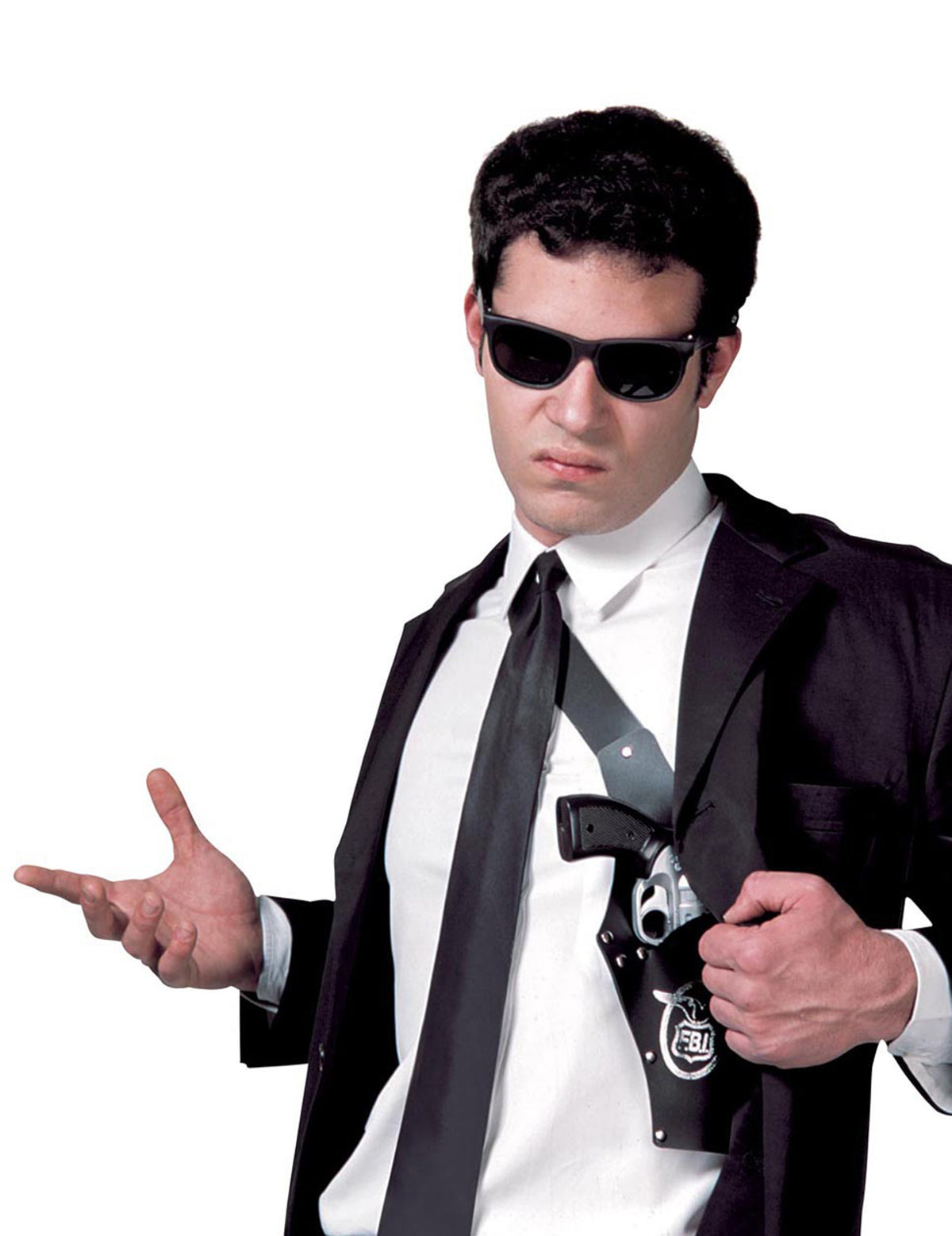 Porte revolver FBI pour adulte noir en plastique