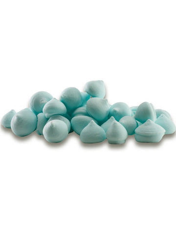 Borcan cu bezele mici de zahăr albastru pastel 90g