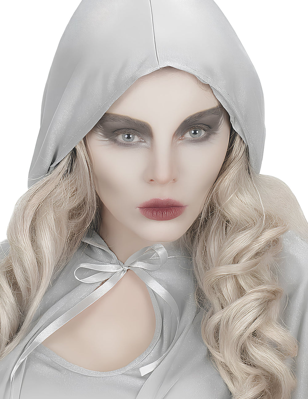 Rendu sur le visage du maquillage professionnel à l'eau pour visage et corps gris