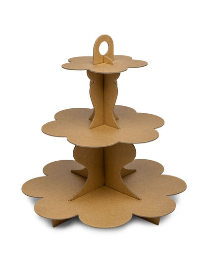 Afișaj de cupcake de carton Kraft