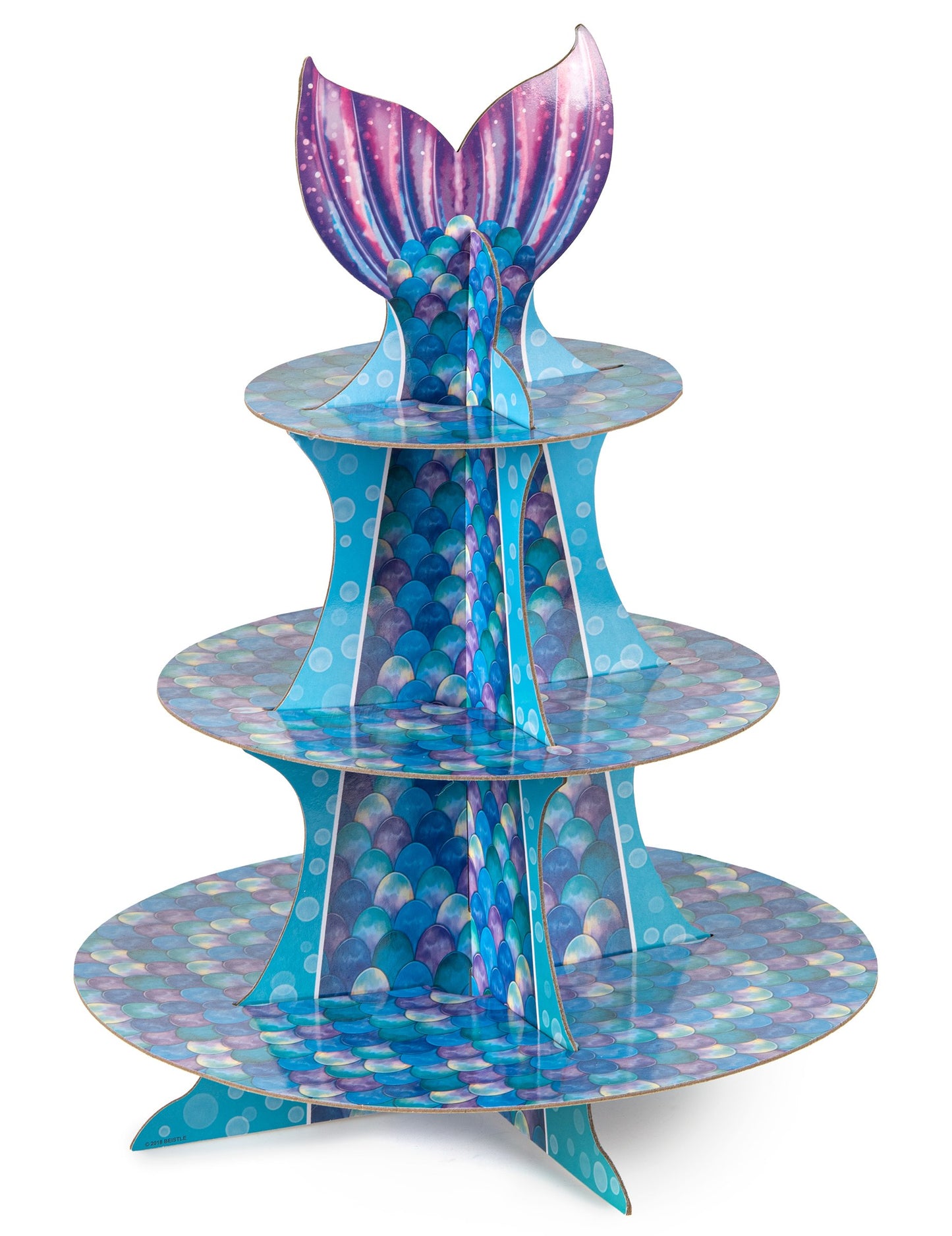 Cupcake Afișare Sirenă Purple Blue 40 cm