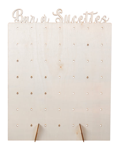 Présentoir à sucettes en bois 40 x 30 cm bar à sucettes