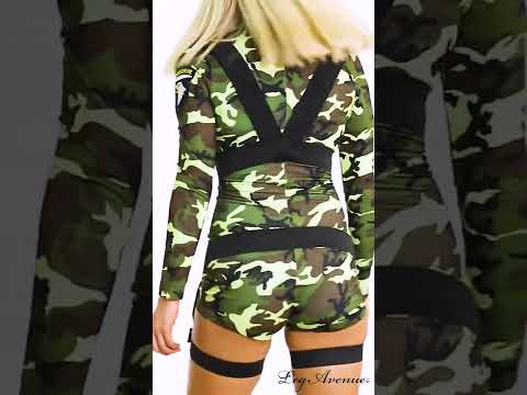 Déguisement militaire combishort femme