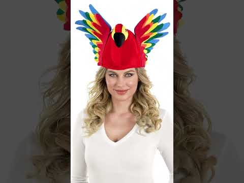 Chapeau perroquet multicolore adulte