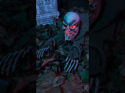 Décoration squelette animée lumineuse et sonore Halloween