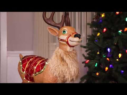 Decorațiune de Crăciun animată, Reni fantezisti, 120 cm