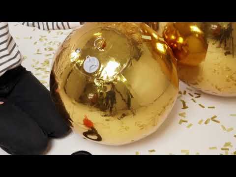 Boule miroir gonflable argentée 60 cm