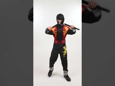 Déguisement ninja dragon jaune garçon
