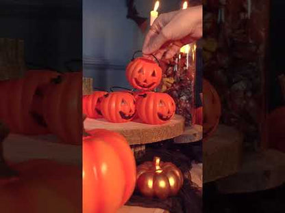 6 mini găleți de dovleac de Halloween 6,5 x 5 cm