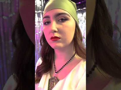 Costum de pirat verde și alb pentru femei