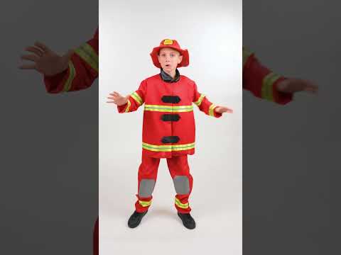Déguisement pompier rouge enfant