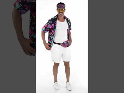 Cozieră neagră pentru adulți cu model anii '90 și banană