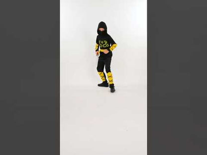 Déguisement ninja noir et jaune garçon