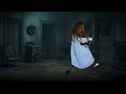 Décoration animée fillette possédée sur vélo avec mouvement 72 x 30 x 94 cm