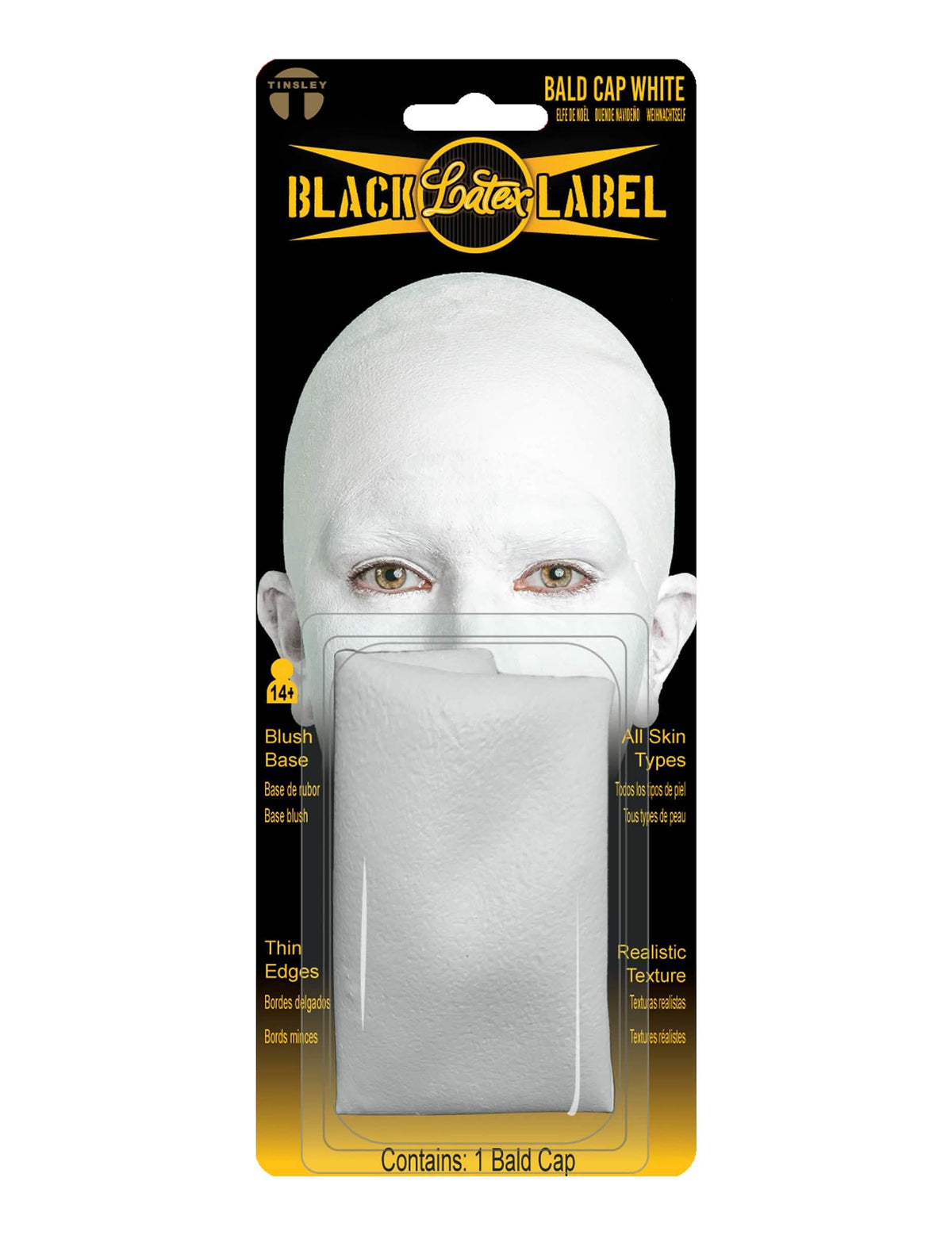 Proteză pentru craniu chel din latex alb de lux