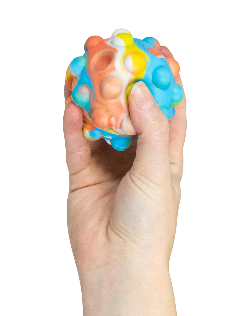Prise en main de la balle push poppers anti-stress
