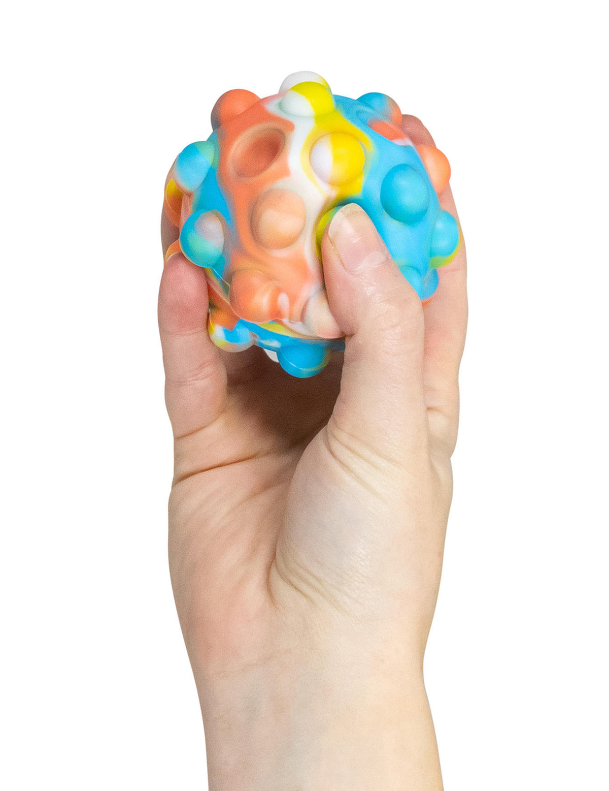 Prise en main de la balle push poppers anti-stress