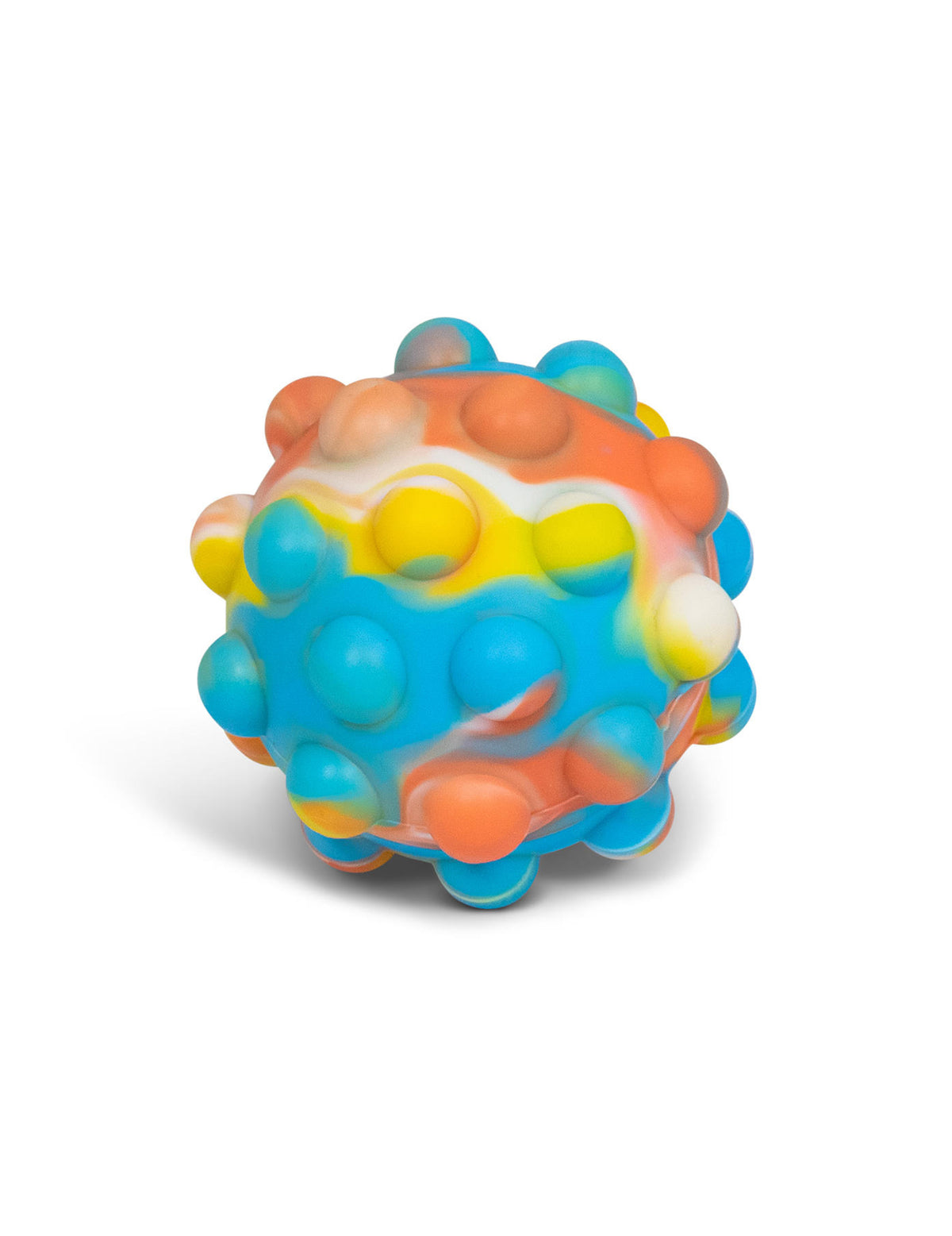 Vue rapprochée de la balle push poppers anti-stress