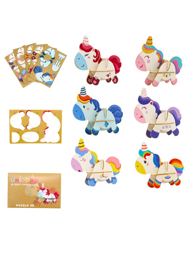 Puzzle 3D unicorn 12 x 8 cm