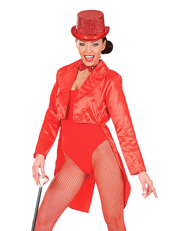 Femeie cu coadă roșie din satin