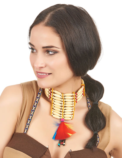 Gâtul indian cu pene pentru femei