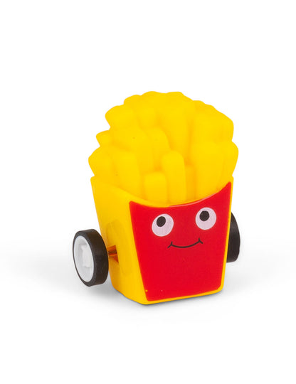 Hamburger cu cartofi prăjiți de jucărie, alimentat prin frecare, fast-food