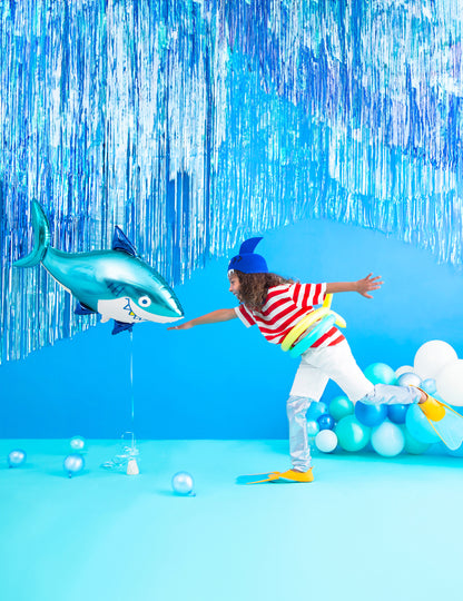 Cortină metalică albastru închis, 90 x 250 cm cm