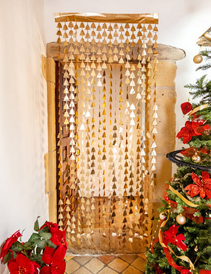 SCINTILLAREA CURTAINULUI DE SIDER FRESSE DE AUR 100 X 245 CM