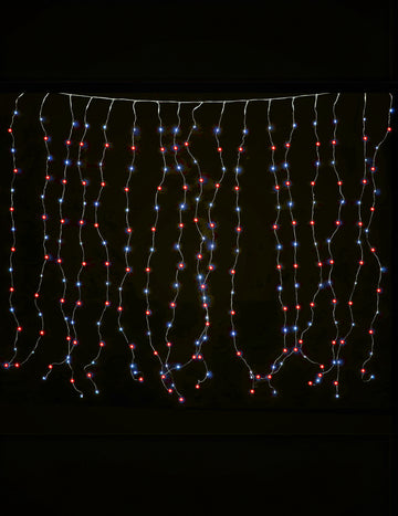 Perdea de lumină multicoloră 1,7 x 0,5 m 90 LED
