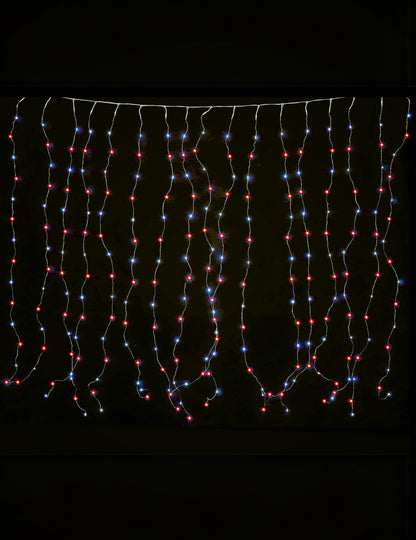 Perdea de lumină multicoloră 1,7 x 0,5 m 90 LED