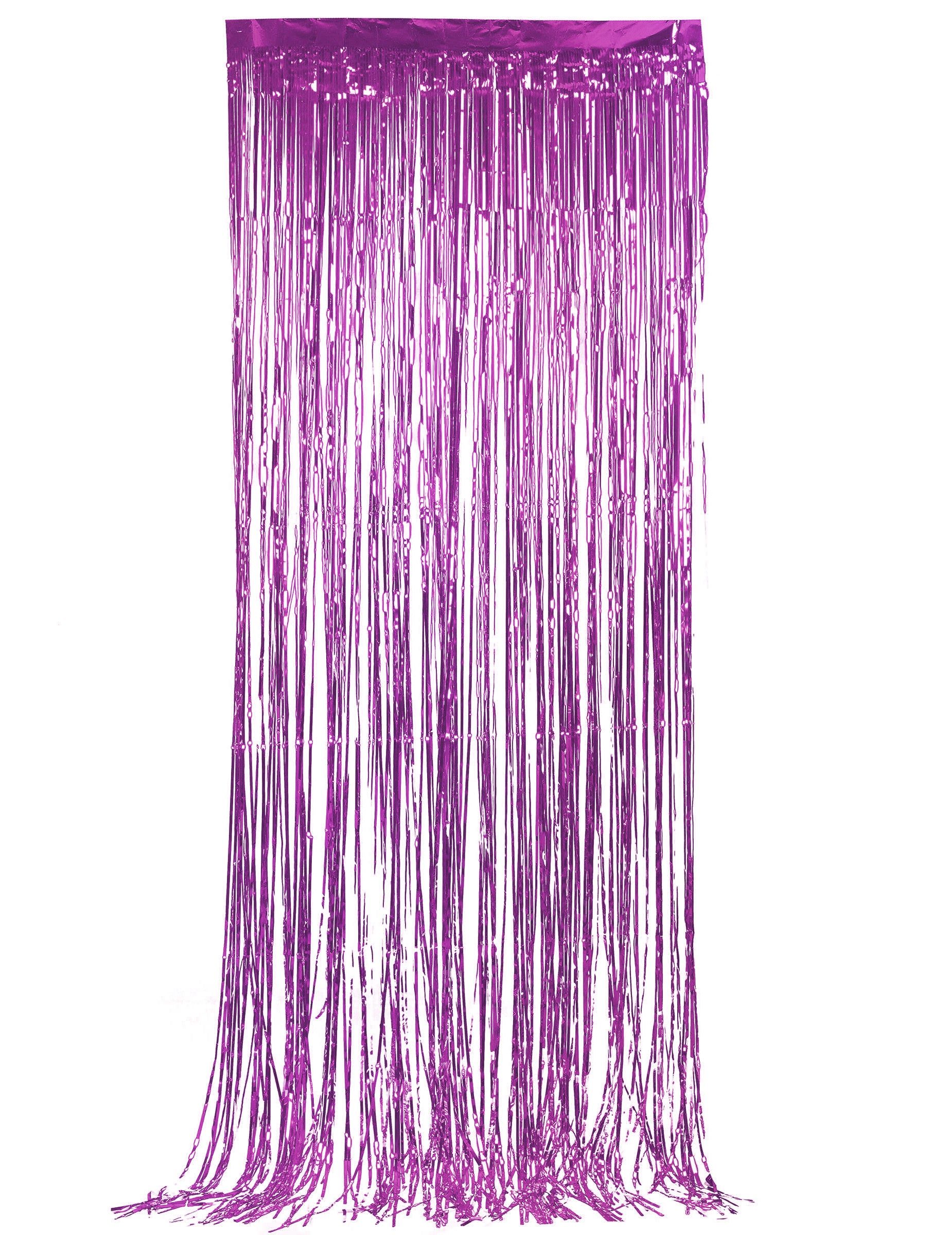 Rideau scintillant à frange pour décoration fuchsia