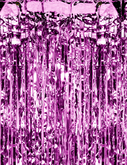 Perdea decorativă fuchsia cu franjuri strălucitoare 1 x 2,5 m