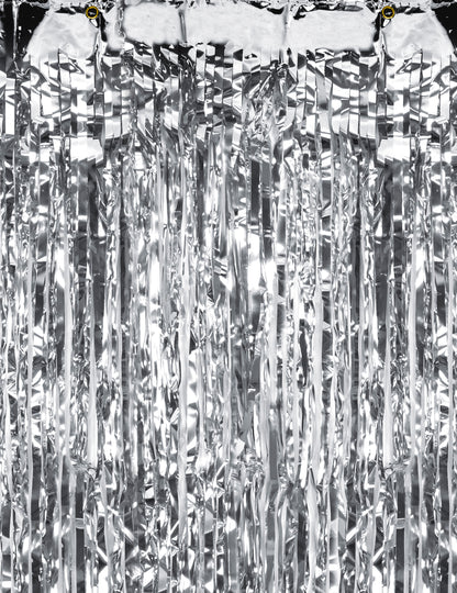 Cortină spumantă de argint 91 x 244 cm