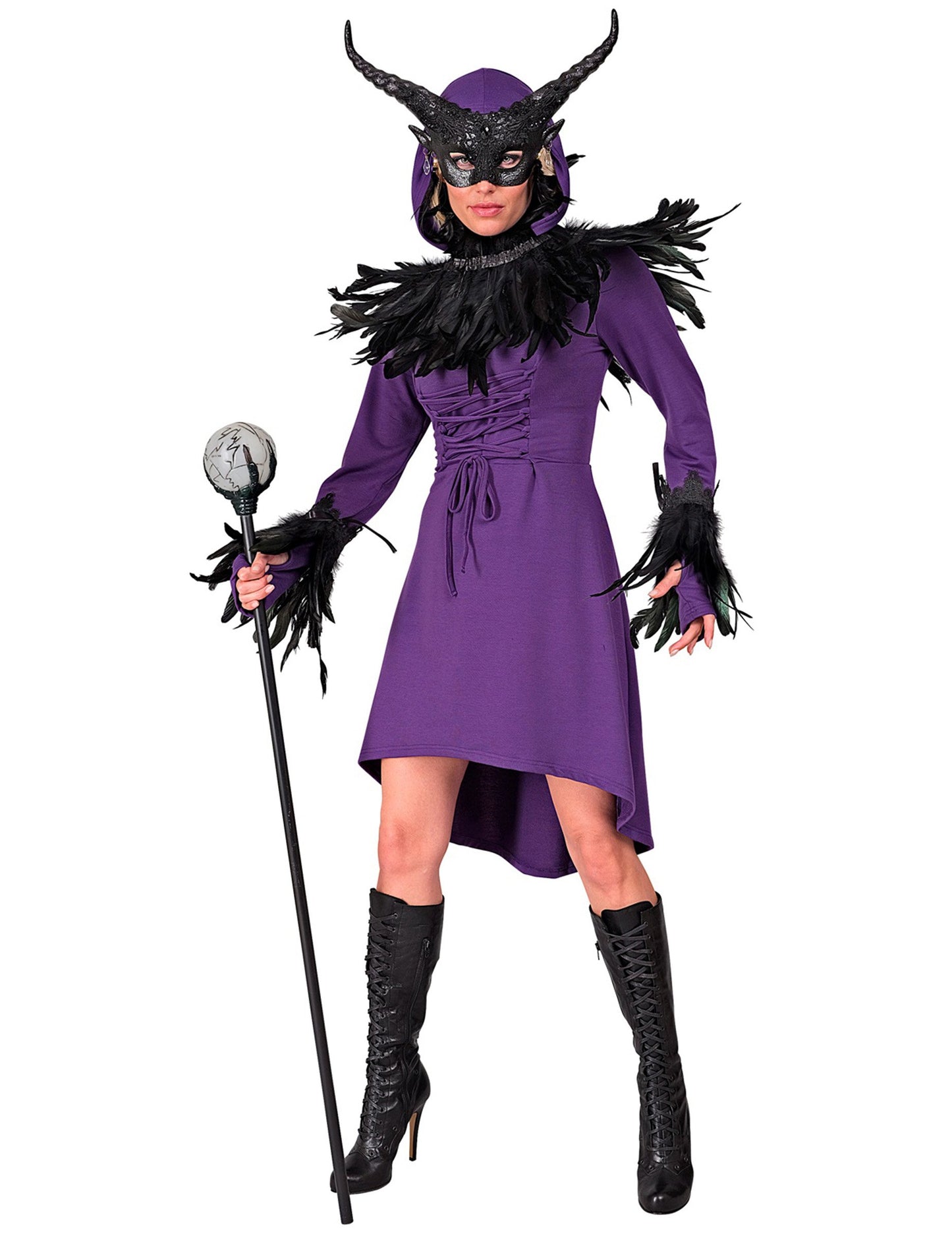 Rochie gotică medievală purpurie a femeilor