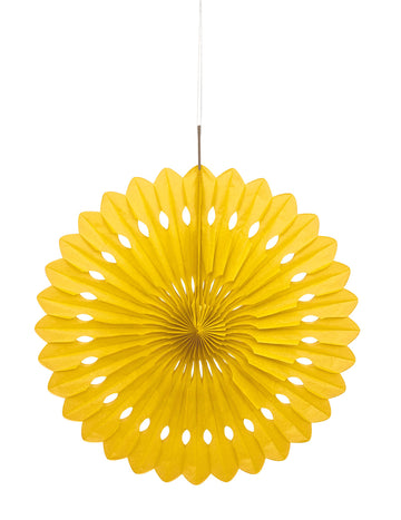 Rozetă din hârtie galbenă 40 cm a atârna