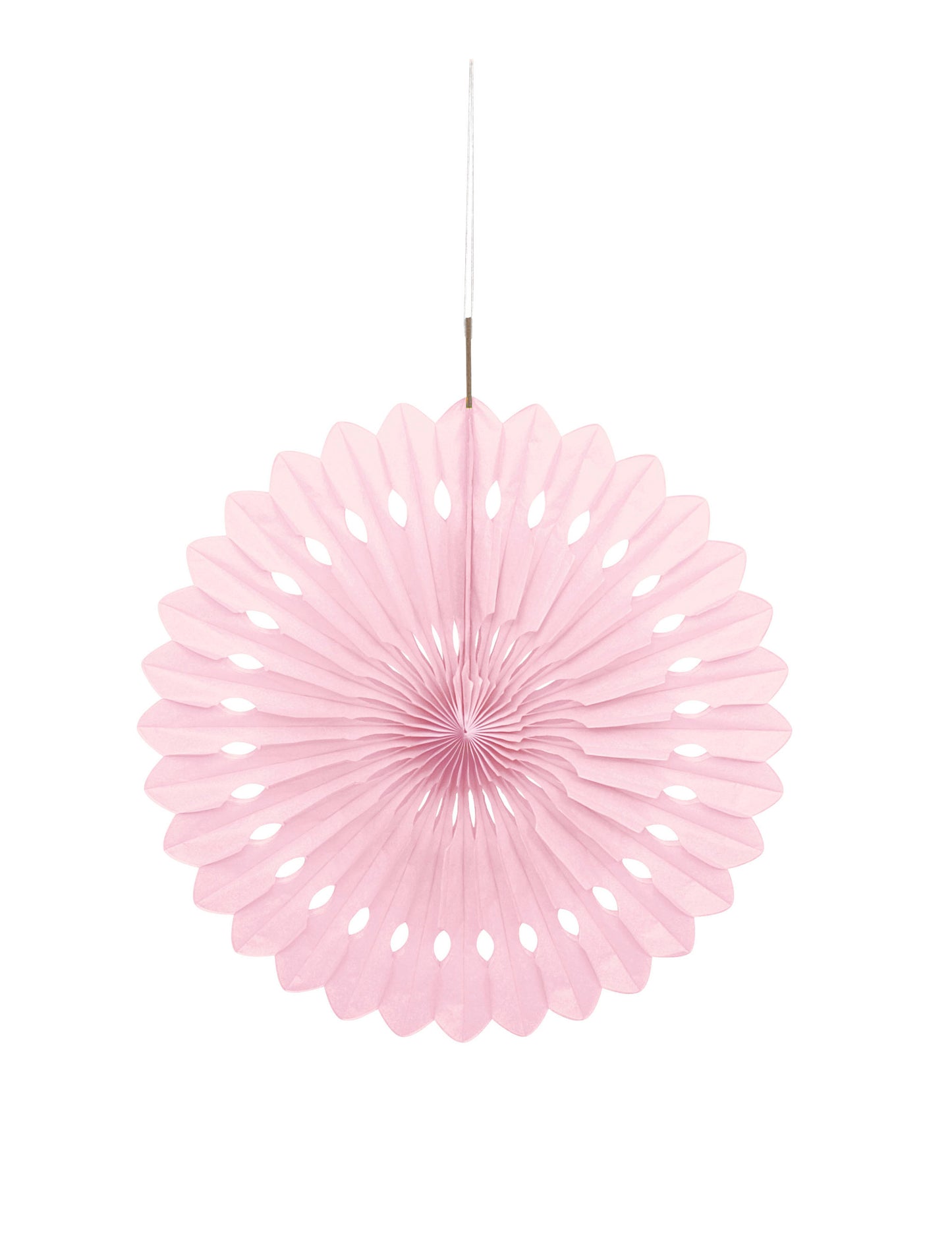 Rozetă din hârtie roz pudră 40 cm a atârna