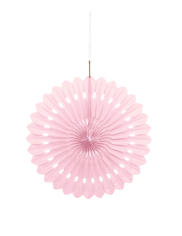 Rozetă din hârtie roz pudră 40 cm a atârna