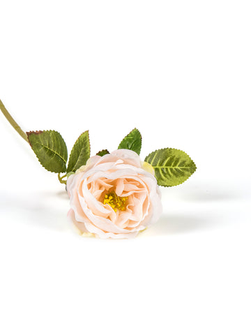 Trandafir artificial roz pastel pe tulpină 42 cm decor de nuntă