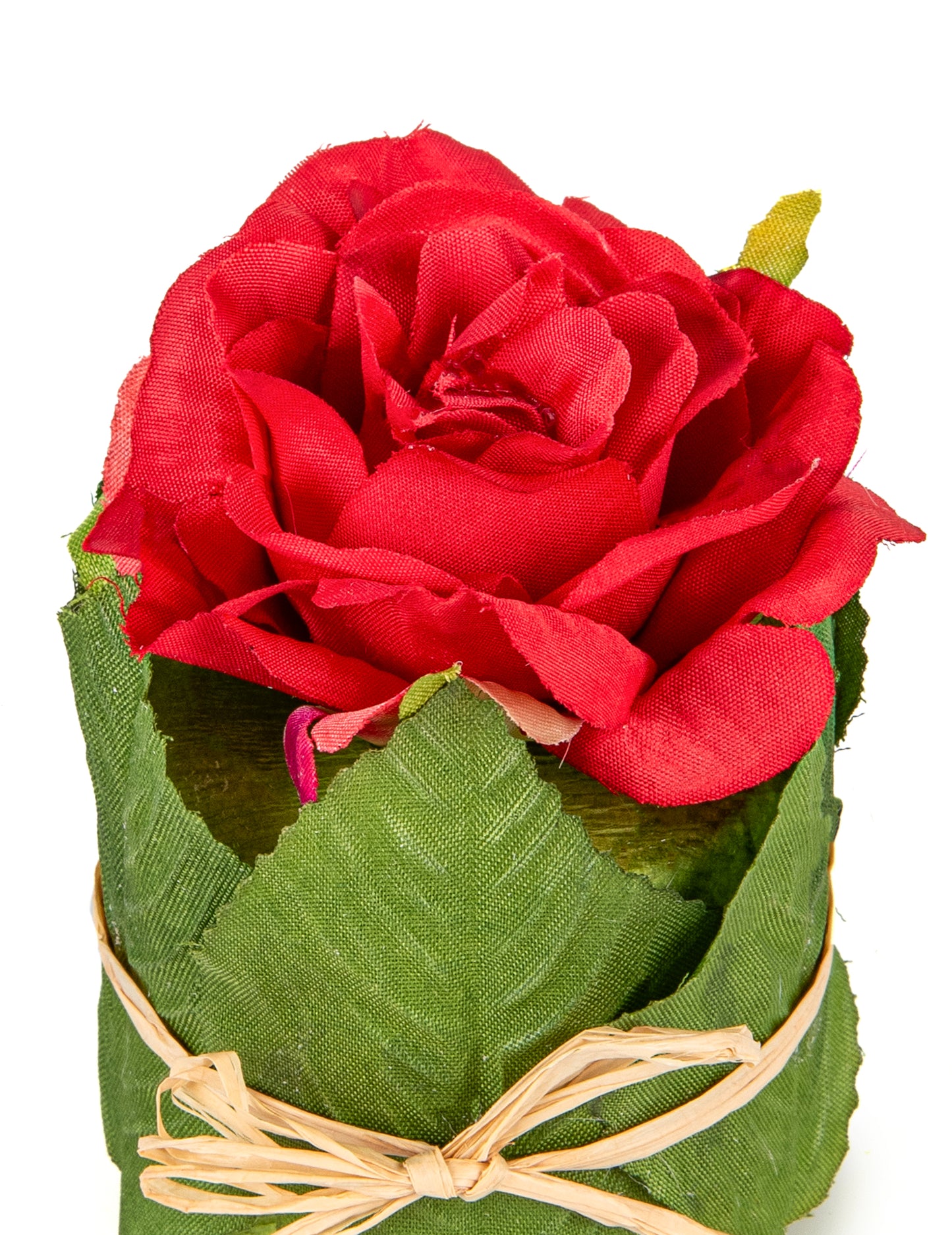 Trandafir roșu într-un ghiveci cu frunze de 8 x 6 cm pentru nuntă