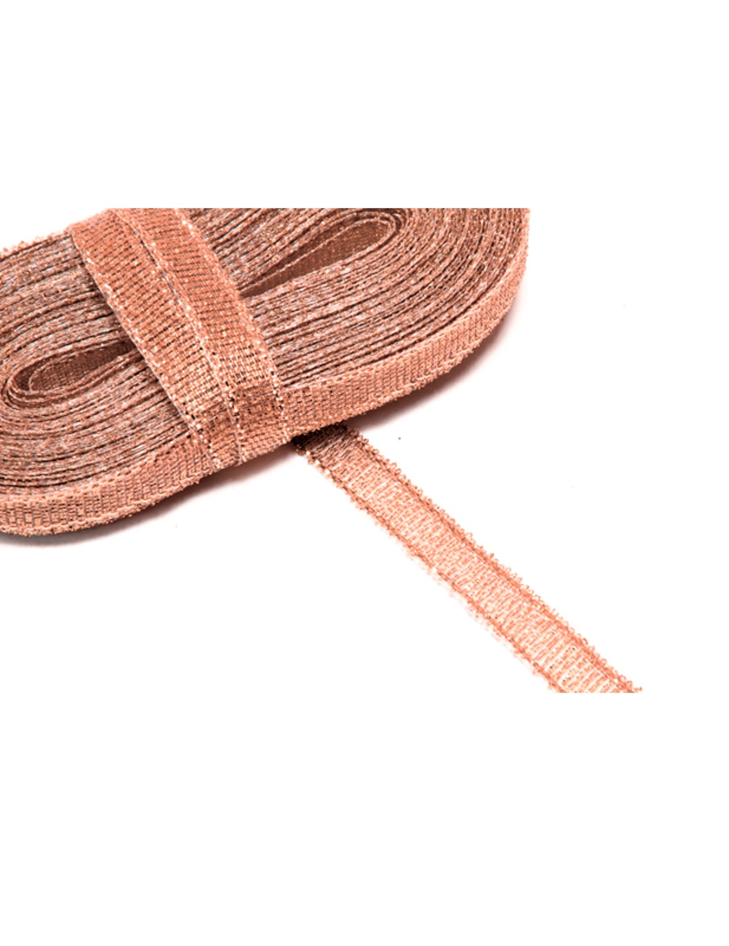 Ruban aspect métallisé rose gold 6 mm x 10 m pour décoration