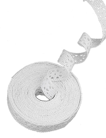 3 m panglică din dantelă albă