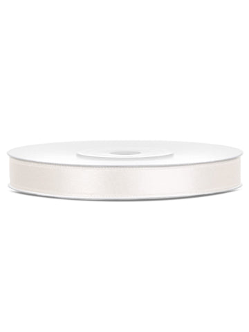 Cream Satin Panglică 0.6 cm x 25m
