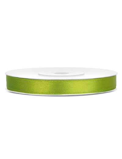 Ruban satin de décoration pour loisirs créatifs vert pomme