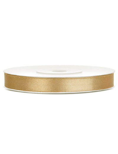 Ruban satin pour fête doré ocre
