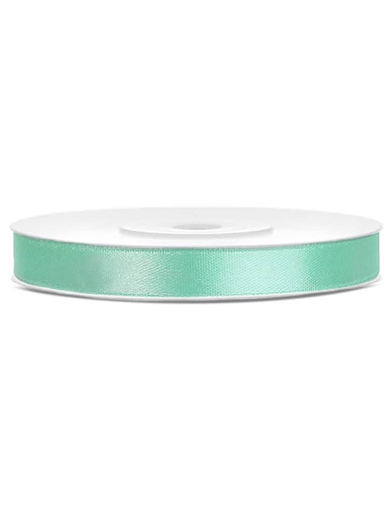 Panglică din satin mentă pentru decorațiuni verde mentă