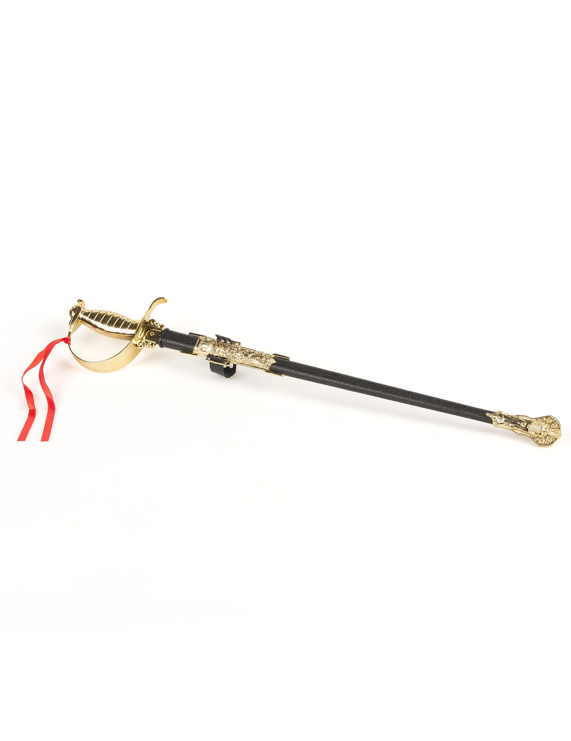Sabre républicain pour adulte noir et doré en plastique