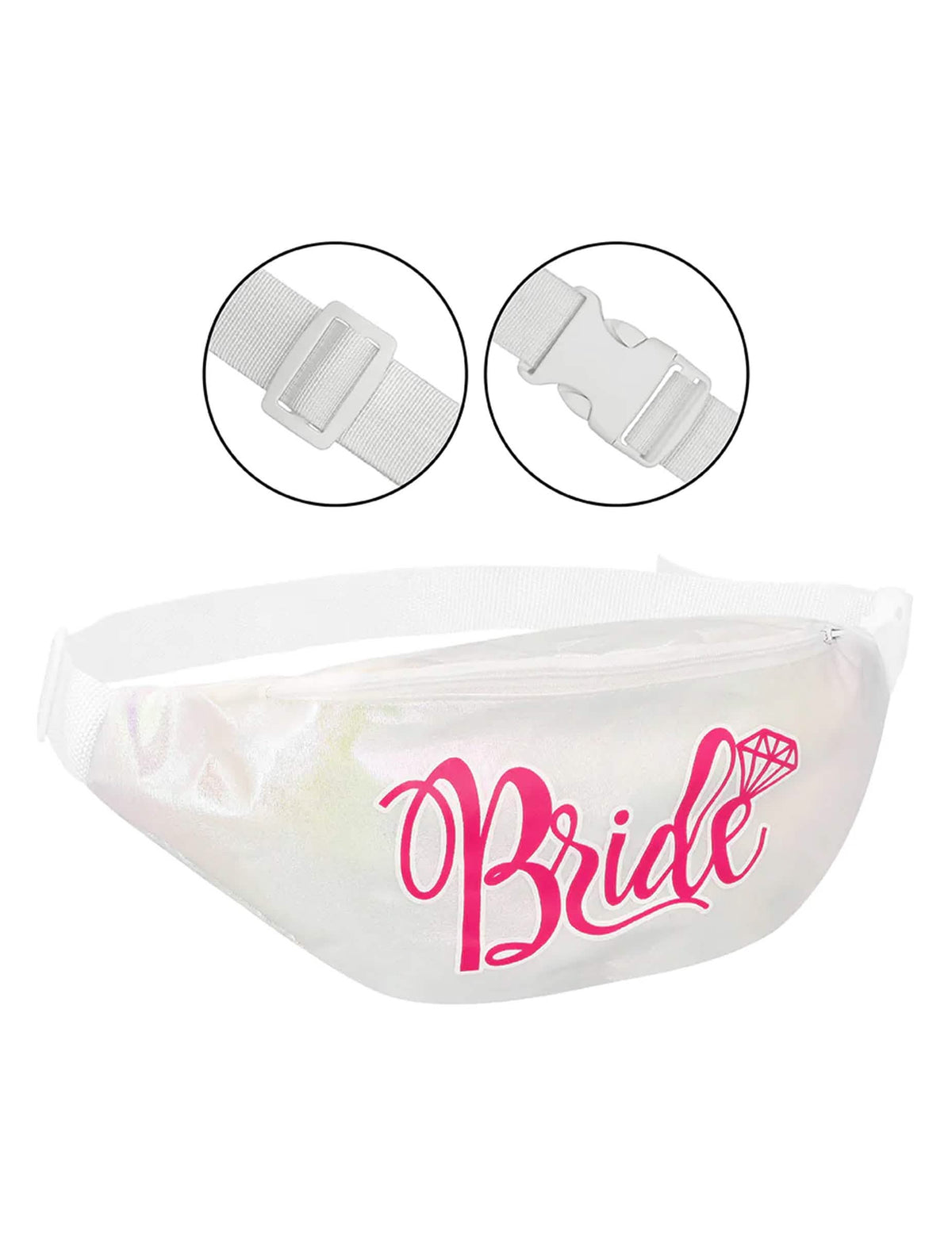 Borsetă tip banană Bride albă pentru adulți