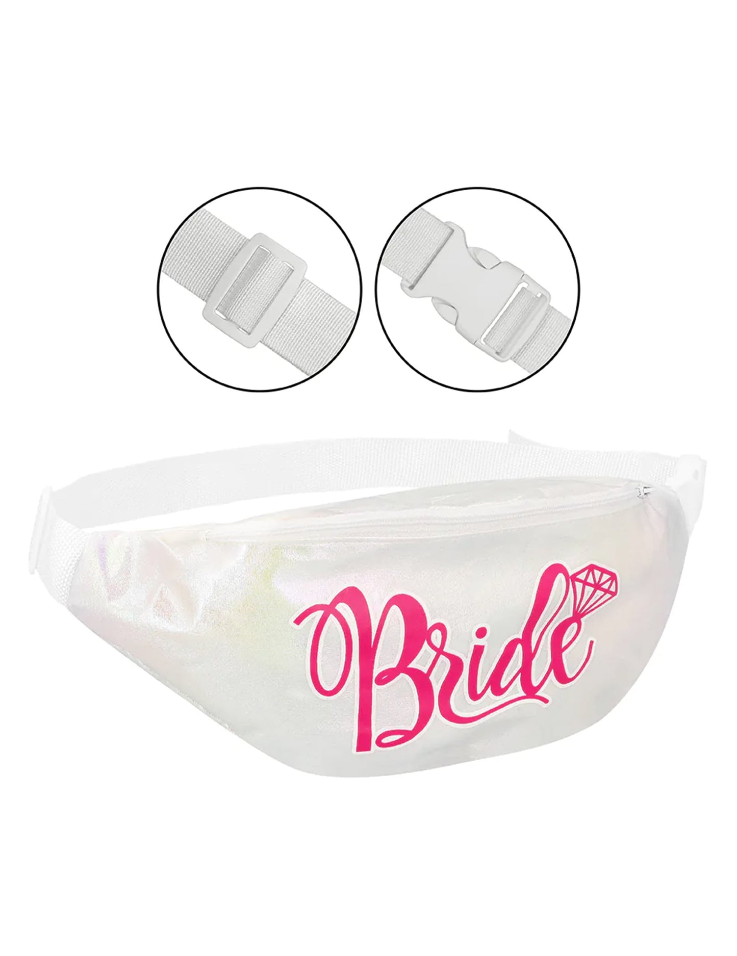 Borsetă tip banană Bride albă pentru adulți